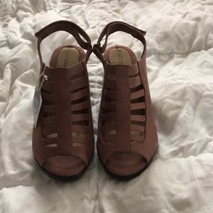 Croft and barrow dusty pink peep toe heels